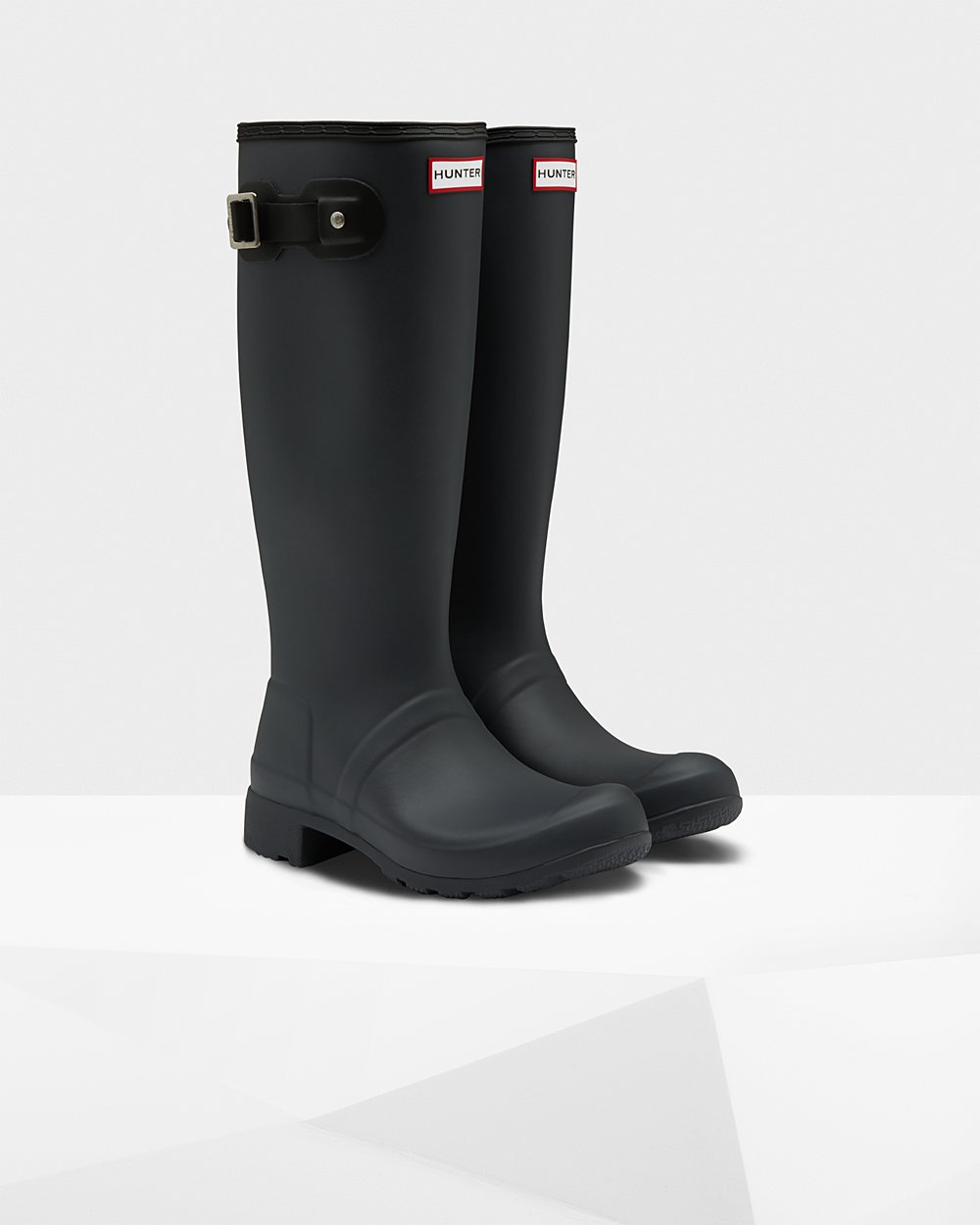 Hunter Mujer Original Tour Foldable - Botas de Lluvia Negras - 548-QNAMCF